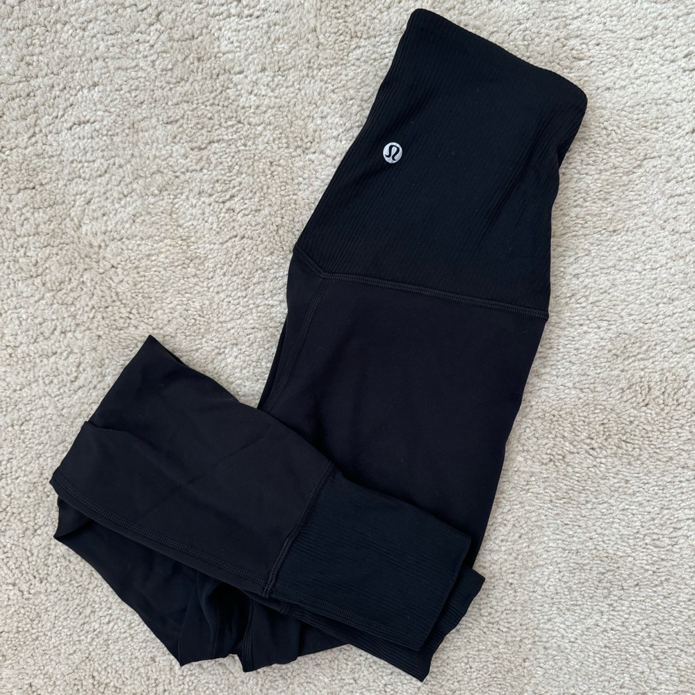 Lululemon Align Black Leggings with Ribbed Waistband